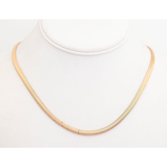 18 1/2'' Vintage Gold Tone Chain Necklace - A5 - Picture 1 of 3